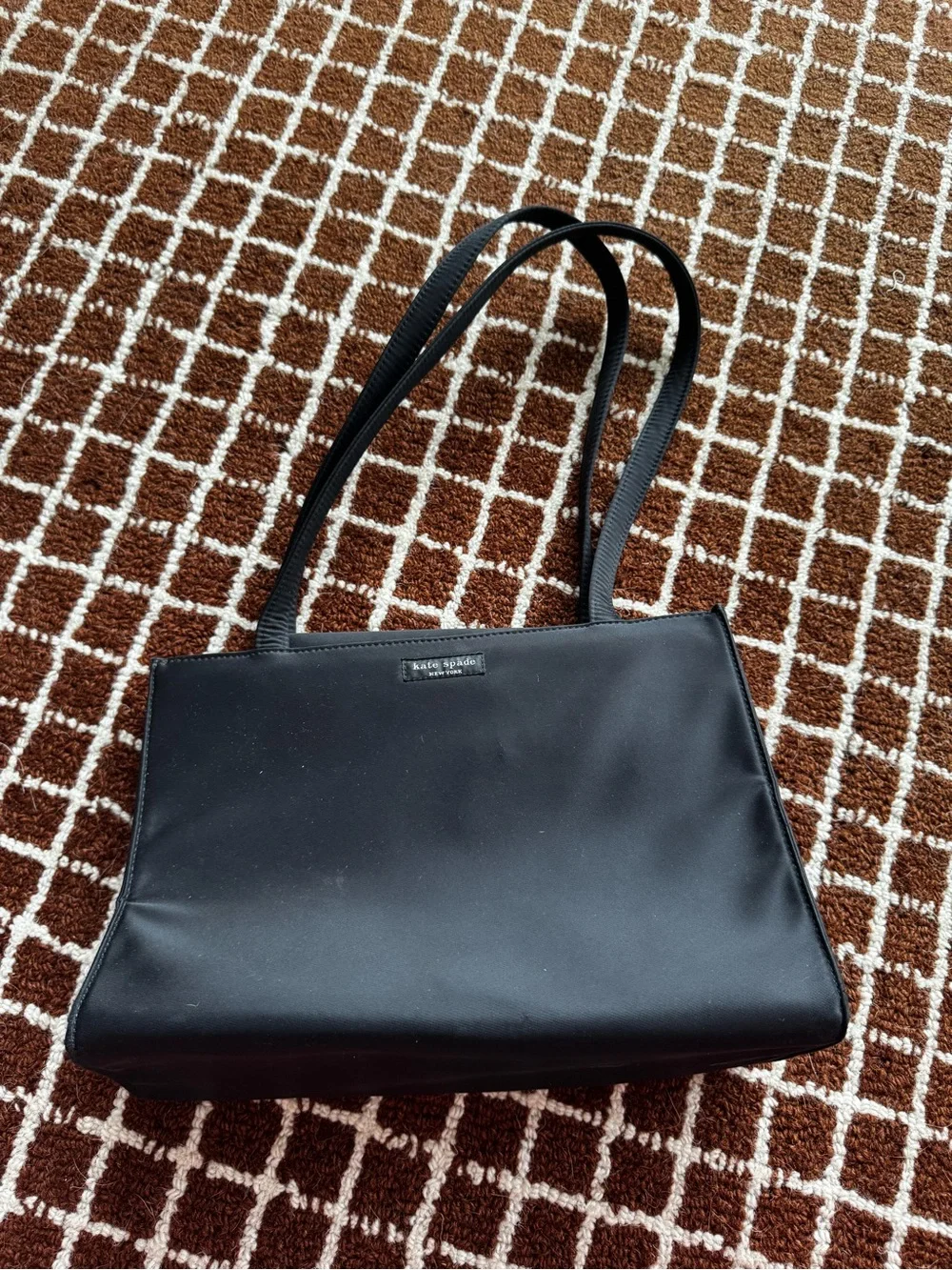 Kate Spade New York Vintage 90s Black Nylon Tote Bag